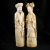 pair chinese ivory emperor and empress