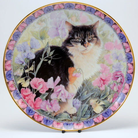 Decorative Cat Plate, Danbury Mint Agneatha