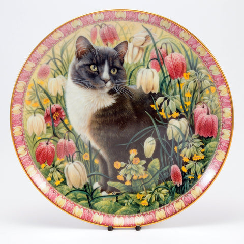 Decorative Cat Plate, DM Delabole