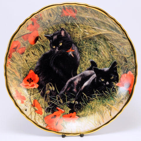 Decorative Cat Plate, Davenport Scarlet Idyll