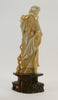 carved soapstone lady holding fan 010