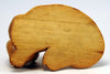 Carved wood cat, laying flat