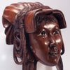 carved wood indian female face