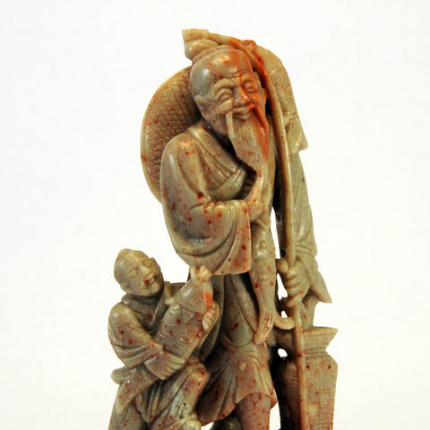chinese soapstone fisherman boy 1