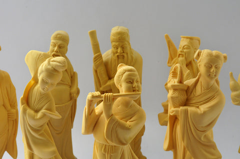 collection 8 chinese figurines ladies men