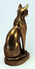 Egyptian bastet cat figurine brass finish