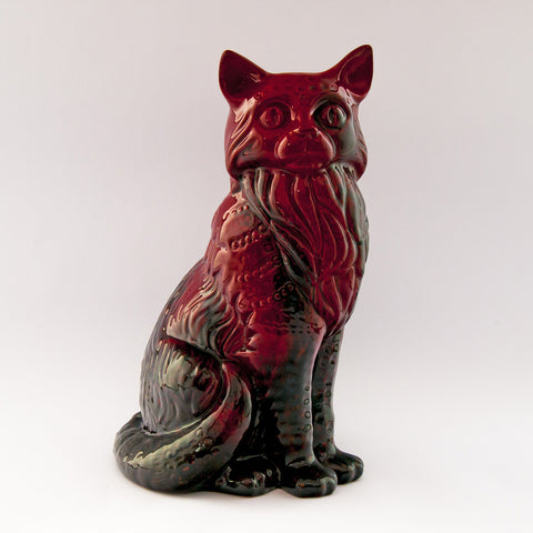 royal doulton flambe cat