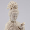 white porcelain figurine blanc de chine lady fan