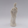 white porcelain figurine blanc de chine lady fan