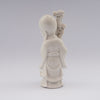 white porcelain figurine blanc de chine wiseman staff peach