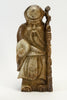 carved soapstone wiseman holding peach staff 040