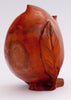 carved wood apple sized wiseman holding staff