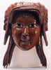 carved wood indian female face