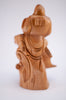 carved wood fisherman riding and holding fish 10