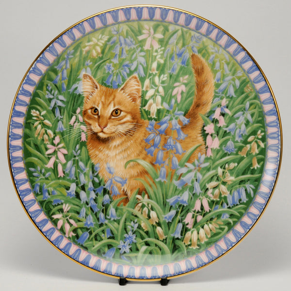 RW社　レスリーアンアイボリー 【Rachael's Cat Blue 】飾り皿 Decorative Cat Plate, Aynsley - Lesley Anne Ivory - Meet my