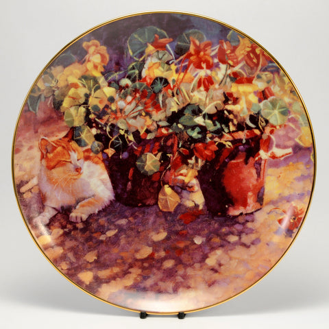 Decorative Cat Plate, Continuity Company  Wendy Stephenson, One Lazy Day (1640)
