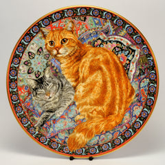 Decorative Cat Plate Royal Worcester  Sue Scullard, Treacle and Toffee