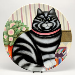 Decorative Cat Plate, Department52  Cat on mat, by Martin Leman