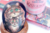 louis wain mother and child painted stone and book 300