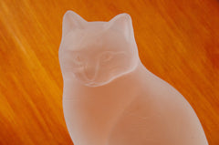nybro glass cat figurine