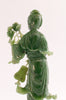 superb jade green lady with fan and flowers 290