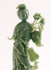 superb jade green lady with fan and flowers 290