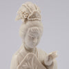 white porcelain figurine blanc de chine lady fan 
