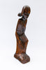 wood carved lady hardwood